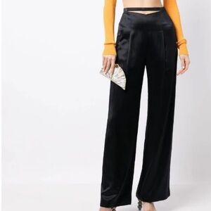 Cult Gaia Tash wide-leg trousers black size 10 1256